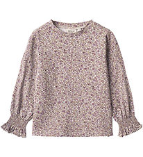 Wheat Bluse - Norma - Grey Rose Flowers
