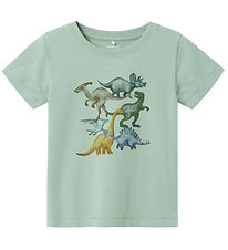 Name It T-shirt - NmmFaust - Jadeite m. Dinosaurer