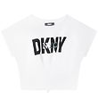DKNY T-shirt - Cropped - Hvid m. Logo