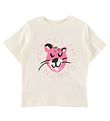Stella McCartney Kids T-shirt - Hvid/Pink m. Leopard
