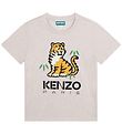 Kenzo T-shirt - Grmeleret  m. Tiger