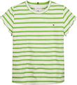 Tommy Hilfiger T-shirt - Striped Ruffle - Spring Lime Stripe