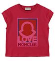 Moncler T-shirt - Fuchsia m. Logo
