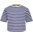 Sofie Schnoor Girls T-shirt - Rib - Bl/Cremestribet