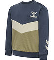 Hummel Sweatshirt - hmlSkye - Ombre Blue m. Stvet Armygrn