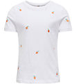 Kids Only T-shirt - KogKetty - Bright White/Peach