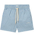 Les Deux Badeshorts - Stan Stripe - Washed Denim Blue/Light Ivor