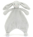 Jellycat Nusseklud - 27x20 cm - Bashful Bunny - Silver