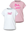 Name It T-shirt - NkfViolet - 2-pak - Parfait Pink/Bright White