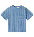 Fliink T-shirt - Miro - Cloud Dancer/Mazerine Blue Stripe