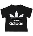 adidas Originals T-shirt - Trefoil - Sort m. Logo