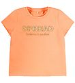 Name It T-shirt - NmfFami - Cantaloupe m. Tekst
