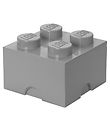 LEGO Storage Opbevaringsboks - 4 Knopper - 25x25x18 - Lysegr