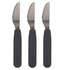 Filibabba Knive - 3-pak - Silikone - Stone Grey