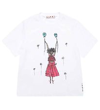 Marni T-shirt - Hvid m. Print
