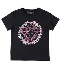 Versace T-shirt - Medusa Butterfly - Sort/Rosa