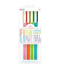 Ooly Kuglepen - 6 Stk - Fine Line Colored Gel Pens