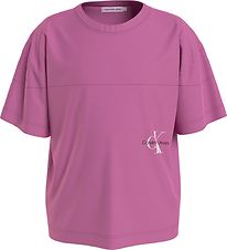 Calvin Klein T-Shirt - Monogram Off Placed T-shirt - Iris Orchid