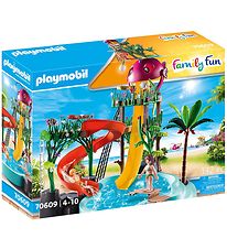 Playmobil Family Fun - Badeland Med Rutsjebane - 70609 - 132 Del