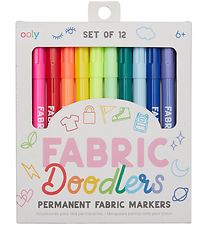 Ooly Tekstiltuscher - 12 stk - Fabric Doodlers