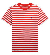 Polo Ralph Lauren T-shirt - Classics I - Rd/Hvidstribet