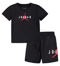 Jordan T-shirt/Sweatshorts - Sort m. Logo