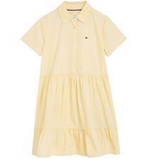 Tommy Hilfiger Kjole - Tiered Shirt Dress - Lemon Zest