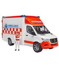 Bruder Bil - Sprinter Ambulance m. Lys/Lyd og Krer - 02676