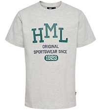 Hummel T-shirt - hmlLucas - Light Grey Melange