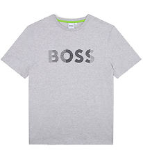 BOSS T-shirt - Grmeleret m. Sort