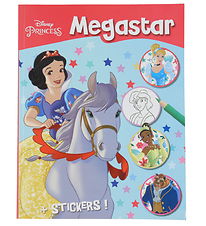 Megastar Malebog m. Klistermrker - 128 Sider - Disney Princess