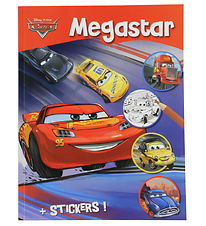 Megastar Malebog m. Klistermrker - 128 Sider - Biler