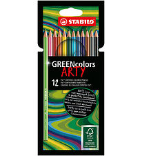 Stabilo Farveblyanter - GreenColors Arty - 12 Stk. - Multifarvet