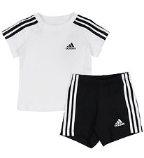 adidas Performance St - T-shirt/Shorts - Hvid/Sort