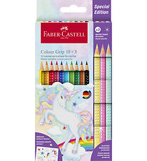 Faber-Castell Farveblyanter - Trekantet - Grip Unicorn - 10+3 st