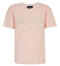 Emporio Armani T-shirt - Rosa m. Hvid