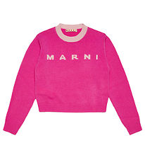 Marni Bluse - Crepped - Uld - Pink m. Rosa