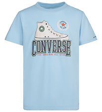 Converse T-shirt - Script Sneaker - True Sky