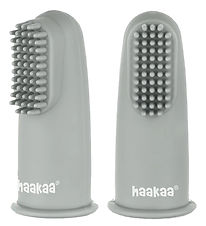 Haakaa Fingertandbrster - 2-pak - Suva Grey