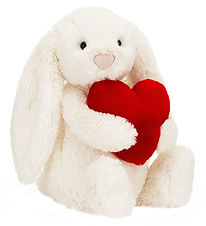 Jellycat Bamse - 31x12 cm - Bashful Red Love Heart Bunny