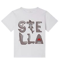Stella McCartney Kids T-shirt - Hvid/Gr m. Hajer