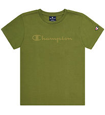 Champion T-shirt - Olivengrn m. Logo