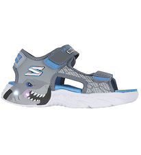 Skechers Sandal m. Lys - Creature-Splash - Charcoal Blue