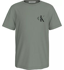 Calvin Klein T-Shirt - Chest Monogram - Meteor Green