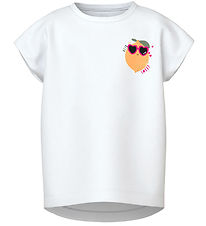 Name It T-shirt - NmfVarutti - Bright White m. Citron