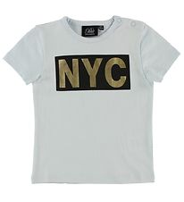 Petit by Sofie Schnoor T-shirt - Lysebl m. NYC
