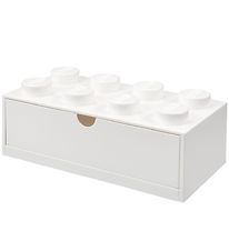LEGO Storage Opbevaringsskuffe - 8 Knopper - 31x15x9 - Hvid