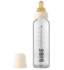 Bibs Sutteflaske - Glas - Slow Flow - 225 ml - Naturgummi - Ivor