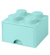 LEGO Storage Opbevaringsskuffe - 4 Knopper - 25x25x18 - Aquabl