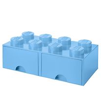 LEGO Storage Opbevaringsskuffe - 8 Knopper - 50x25x18 - Lysebl